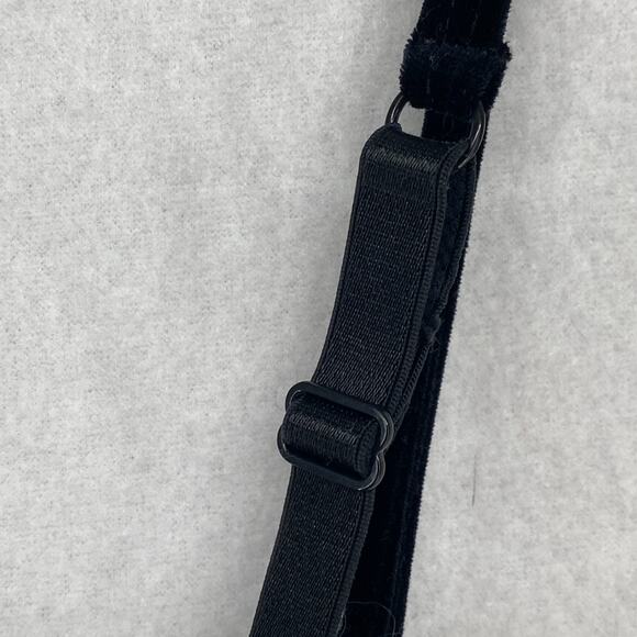 VICTORIAS SECRET Bra 36A Velvet Underwired Push Up Padded Adjustable Strap Black - Picture 4 of 10